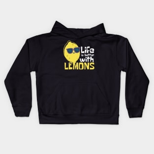 Life Is Better With Lemons Funny Kids Hoodie